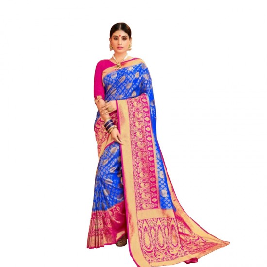 Elegant festive silk saree