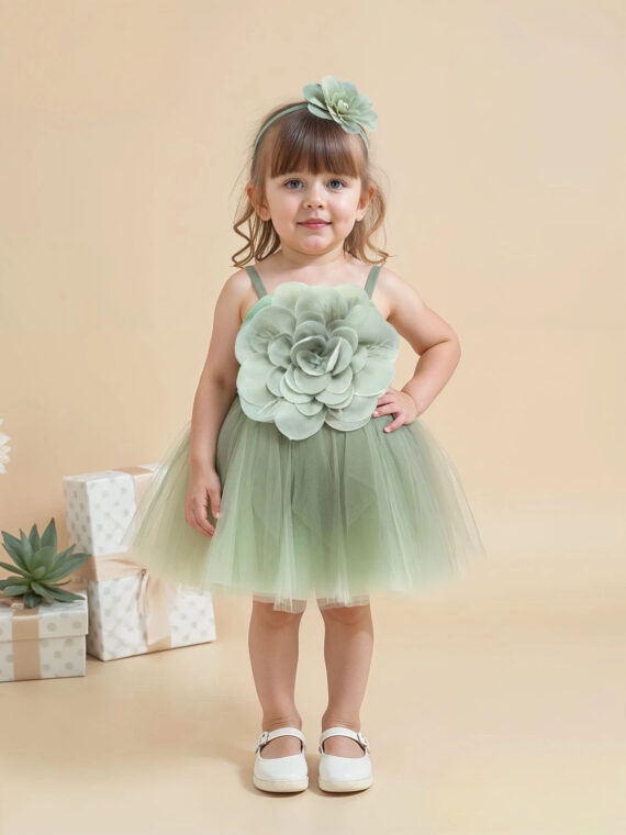 Olive Blossom Frock