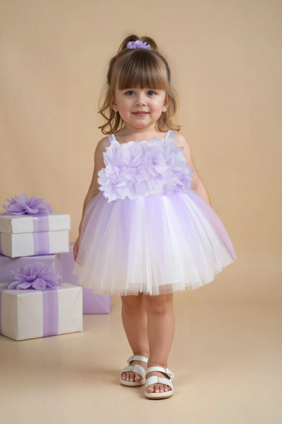 Lavender Lush Net Frock