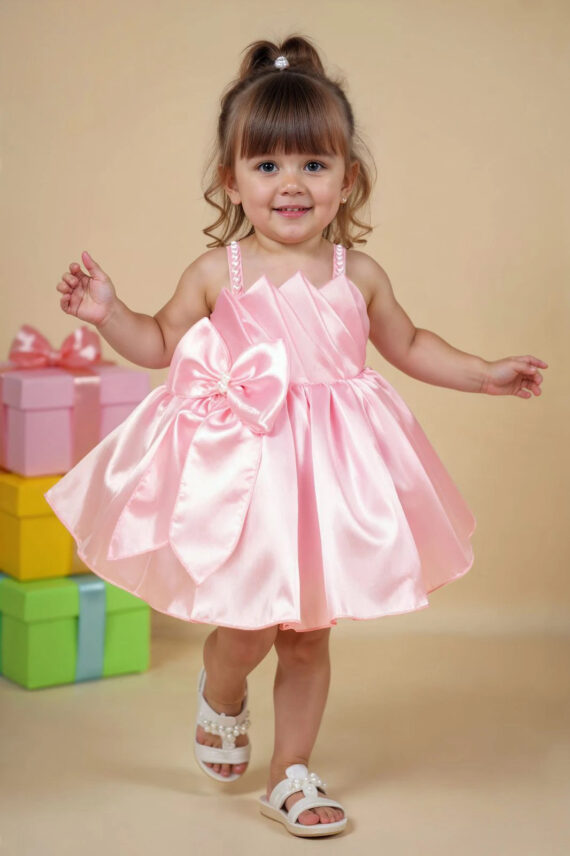 Pink Satin Frock