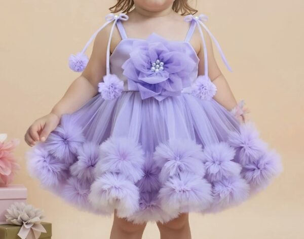 Lilac Lush Net Frock - Image 3