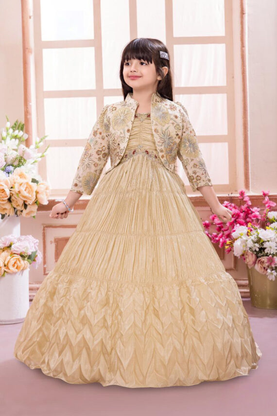 Fawn Floral Waistcoat Gown