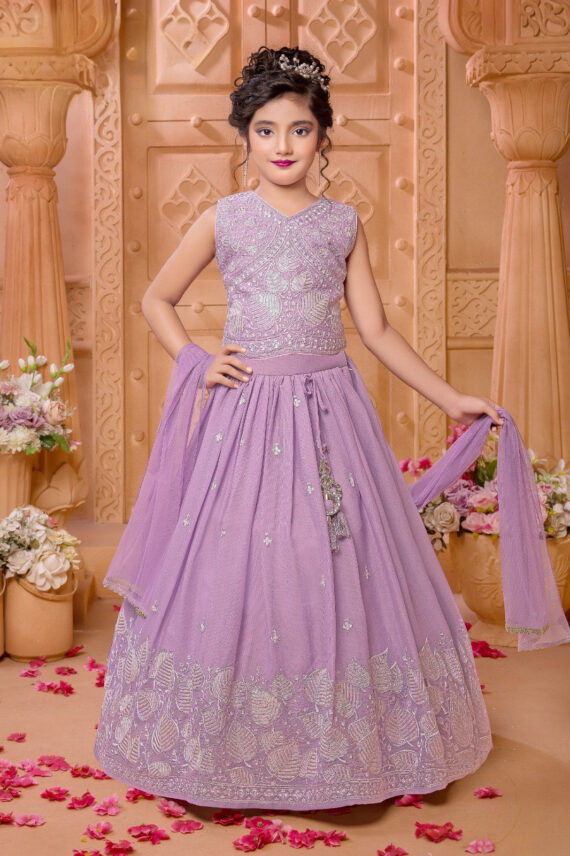 Purple Luxe – Georgette Crop Top