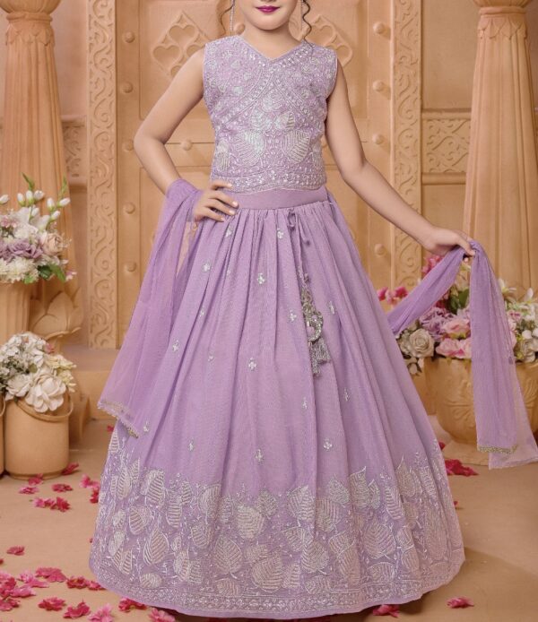 Purple Luxe – Georgette Crop Top - Image 3