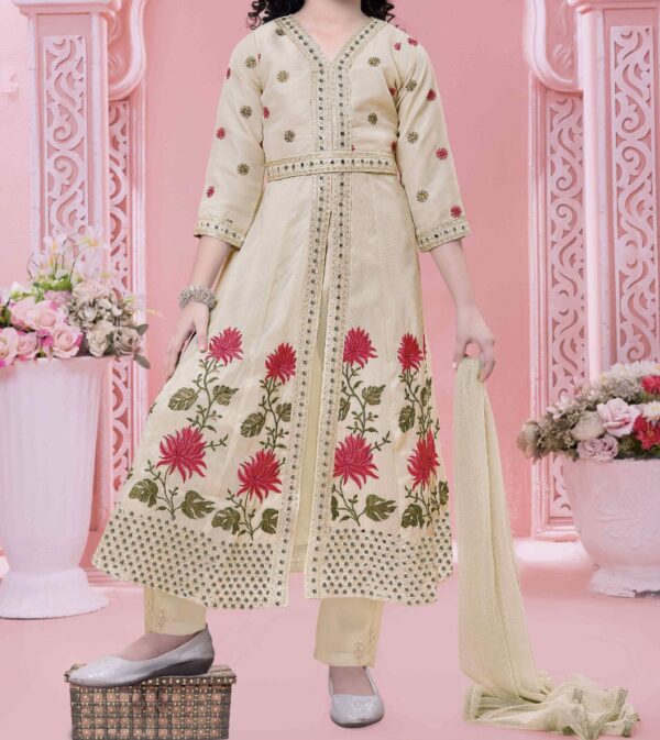 Fawn Allure – Front Slit Suit Set - Image 3