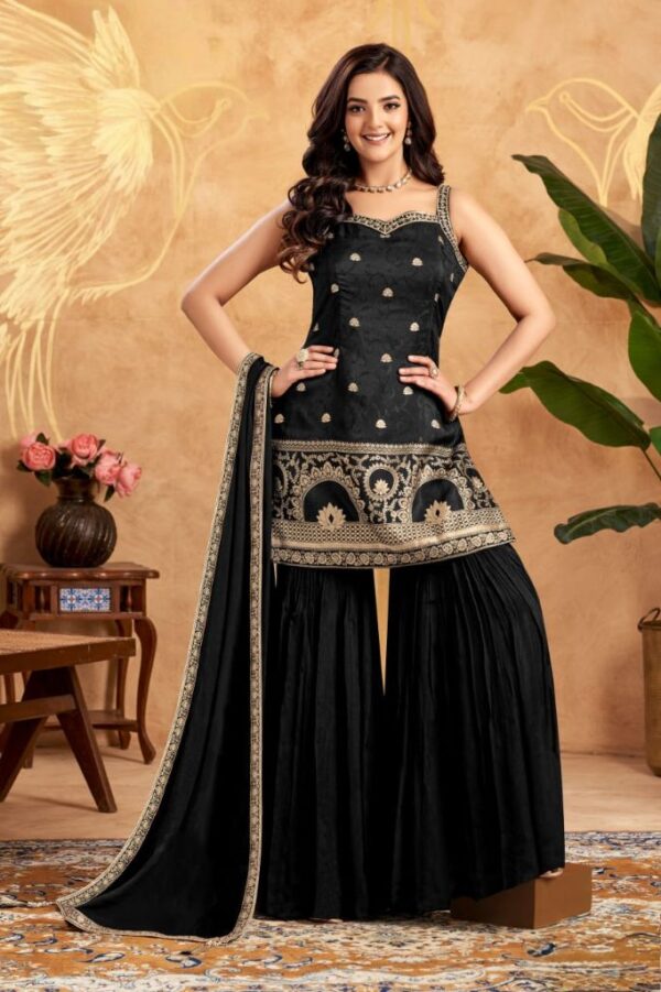 Classic Black Plazo Set