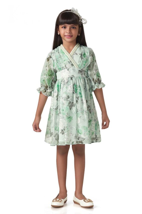 Mint Blossom Lace Frock