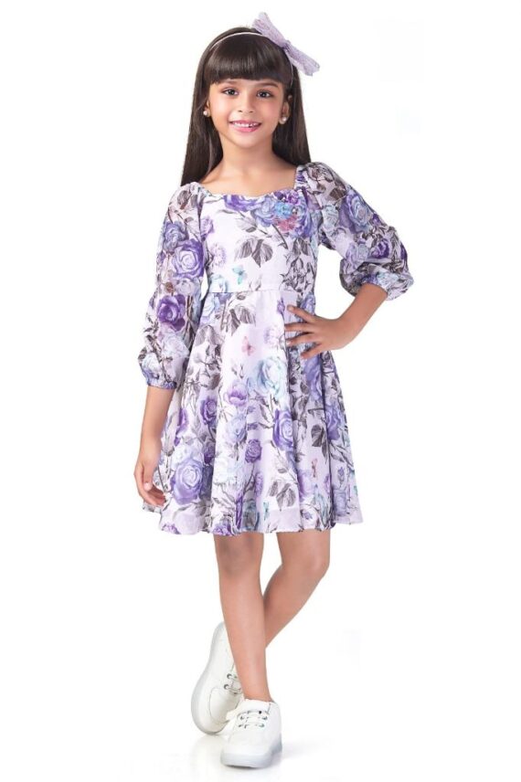 Lilac Bloom Floral Frock
