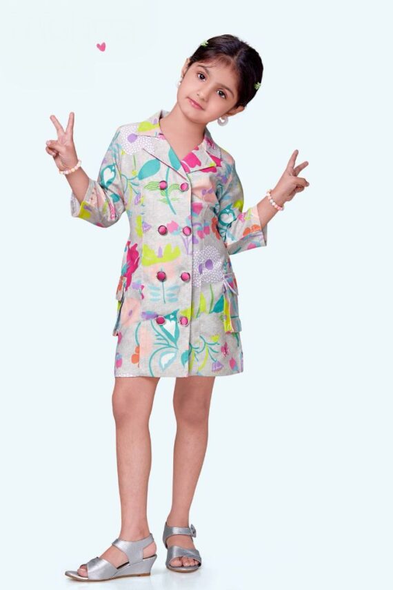 Multi Printed Blazer Dress