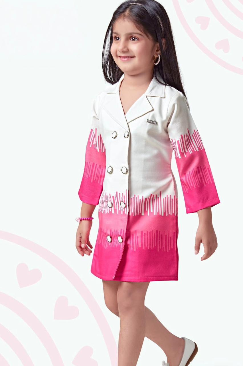 Pink Printed Blazer Dress - Image 2