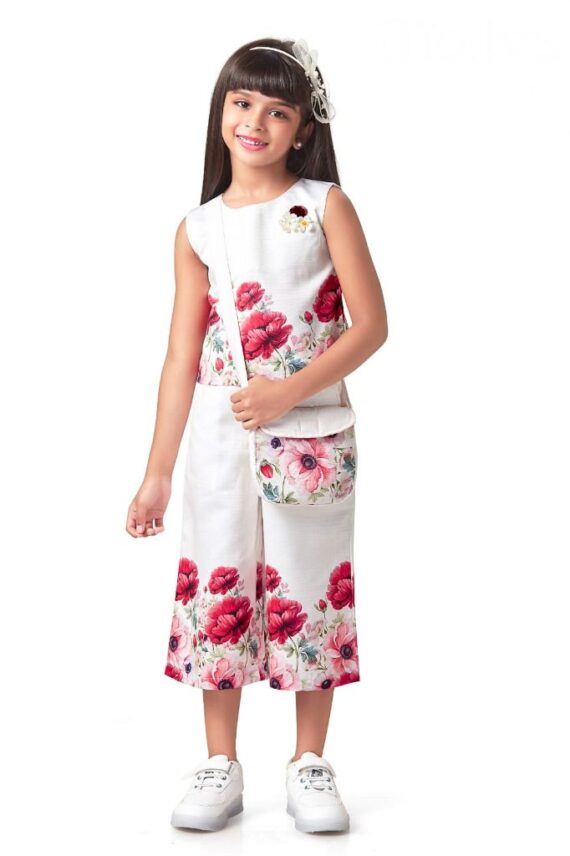 Multicolor Floral Culotte Set