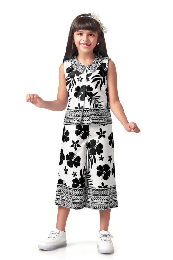 Black & White Chic Culotte Set