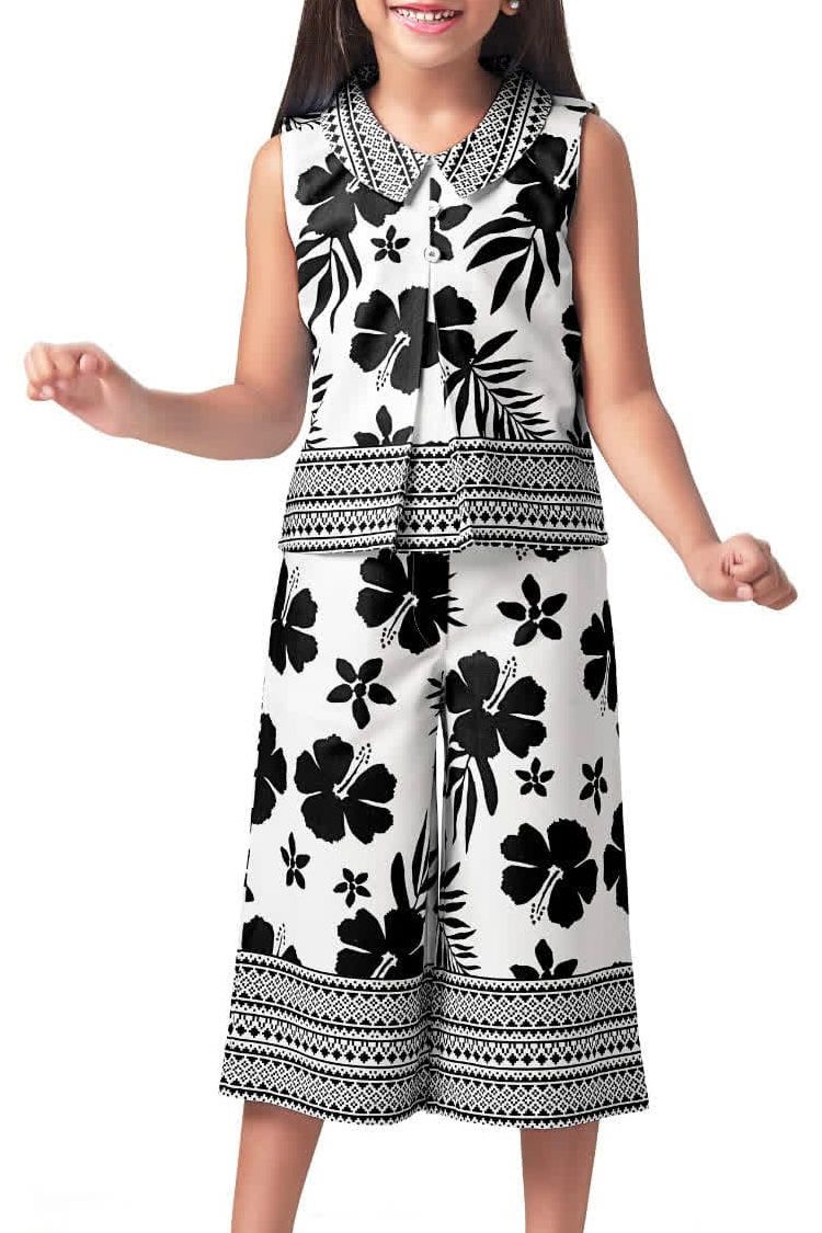 Black & White Chic Culotte Set - Image 3