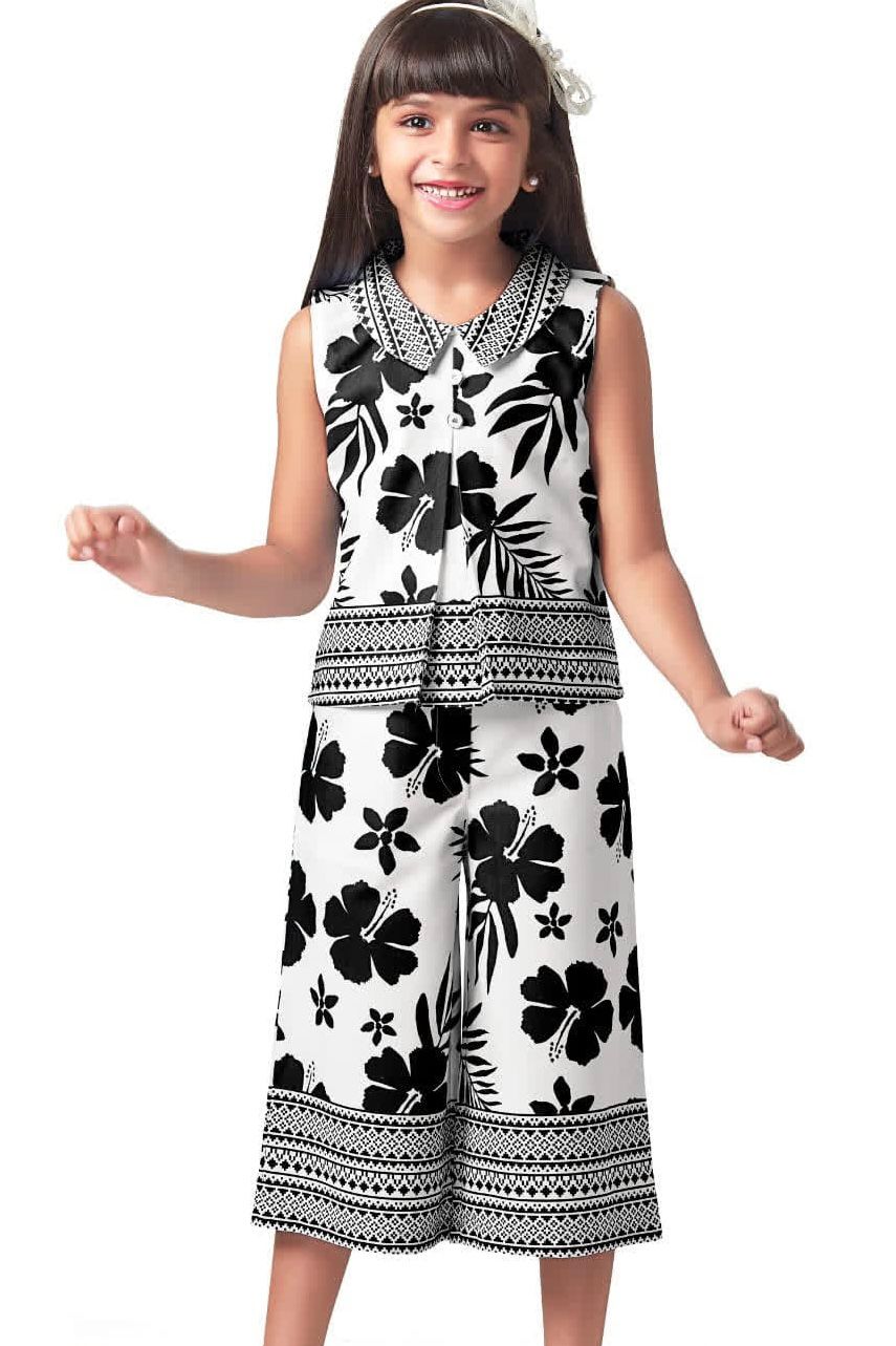 Black & White Chic Culotte Set - Image 2